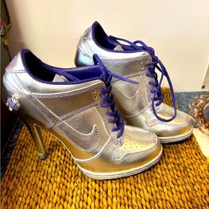 Size 8 silver heels. Nike. Like new.